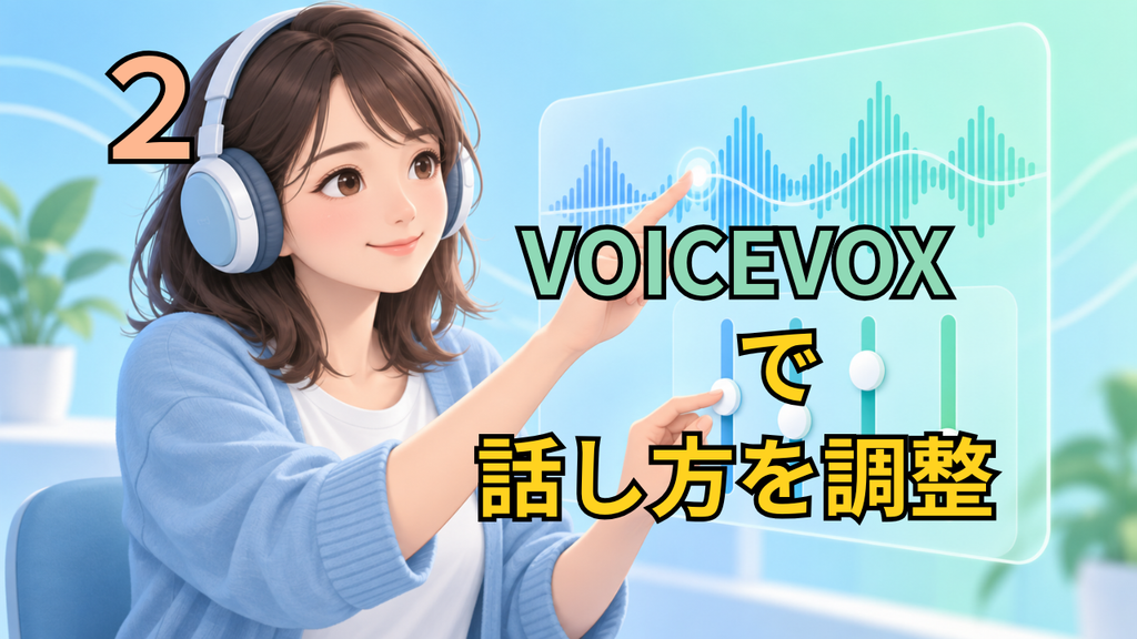 VOICEVOXでイントネーションを調整する様子のイメージ