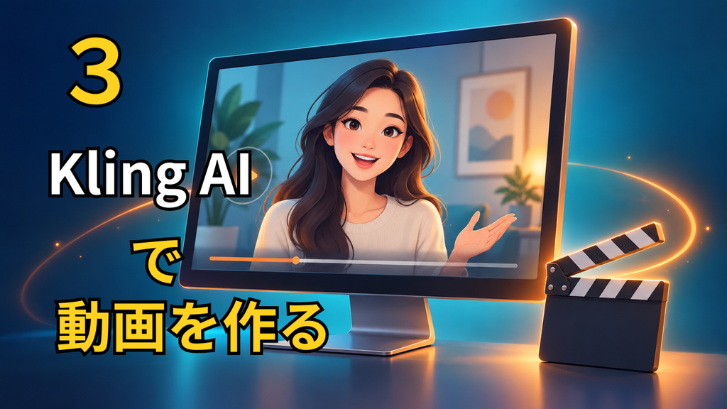 Kling AIで音声付きAI動画を作るイメージ